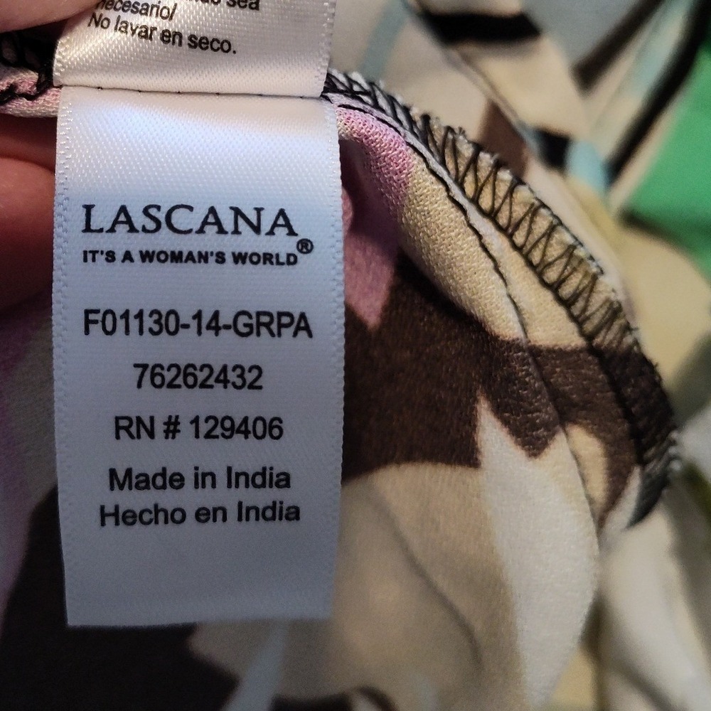 Lascana Pure Selection Tropical Halter High Low Dress Floral Pink Yellow US 14 - Picture 9 of 9